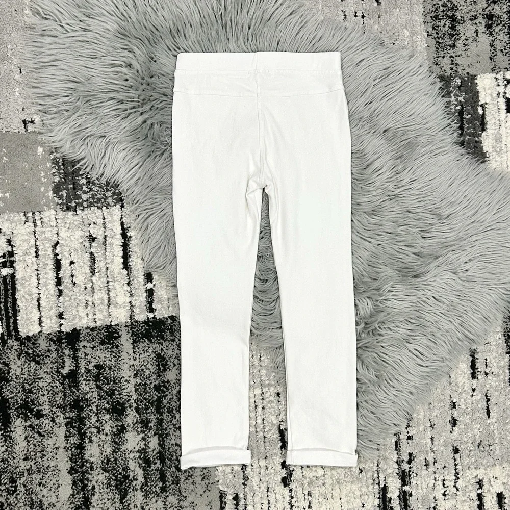 Frenchie Mini Couture White Jegging Cuffed Legging Size 8Y NEW